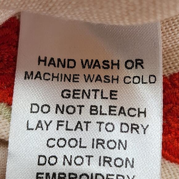 Herencia Collection Top Womens S Cream Embroidered Rosalinda Crop Square Neck - Picture 6 of 9